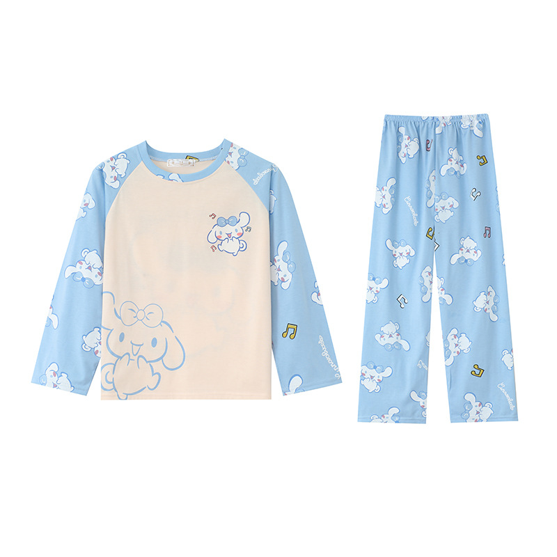 Pijamas infantiles algodón de manga larga primavera y otoño nuevo perro Yugui lindo niño de mediano tamaño bebé niñas set de ropa para el hogar