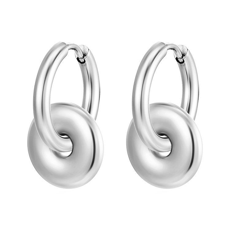 Europa y América de moda transfronteriza pendientes de moda galvanizado 18K oro acero inoxidable pendientes al por mayor