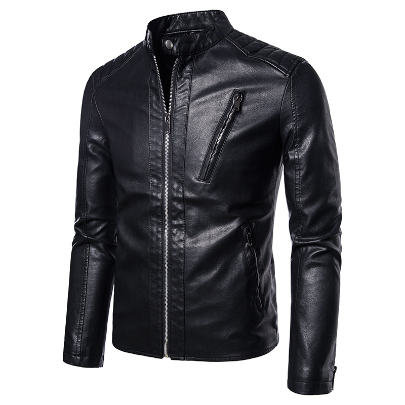 2020 chaqueta de cuero transfronteriza chaqueta casual de hombre moda coreana delgada guapo joven chaqueta de locomotora primavera y otoño