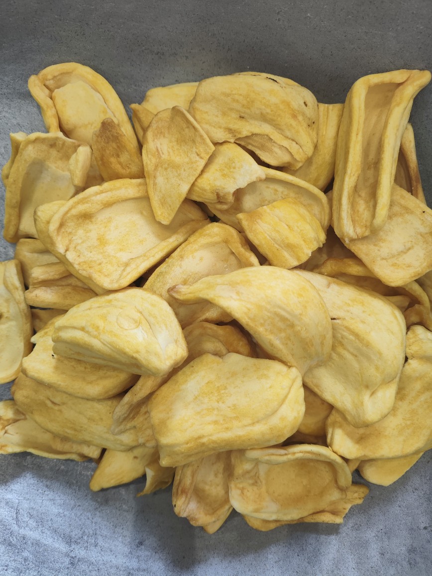 Freeze-Dried Jackfruit Chips (Artocarpus heterophyllus) — Ready-to-Eat Fruit Snack, 500g in use