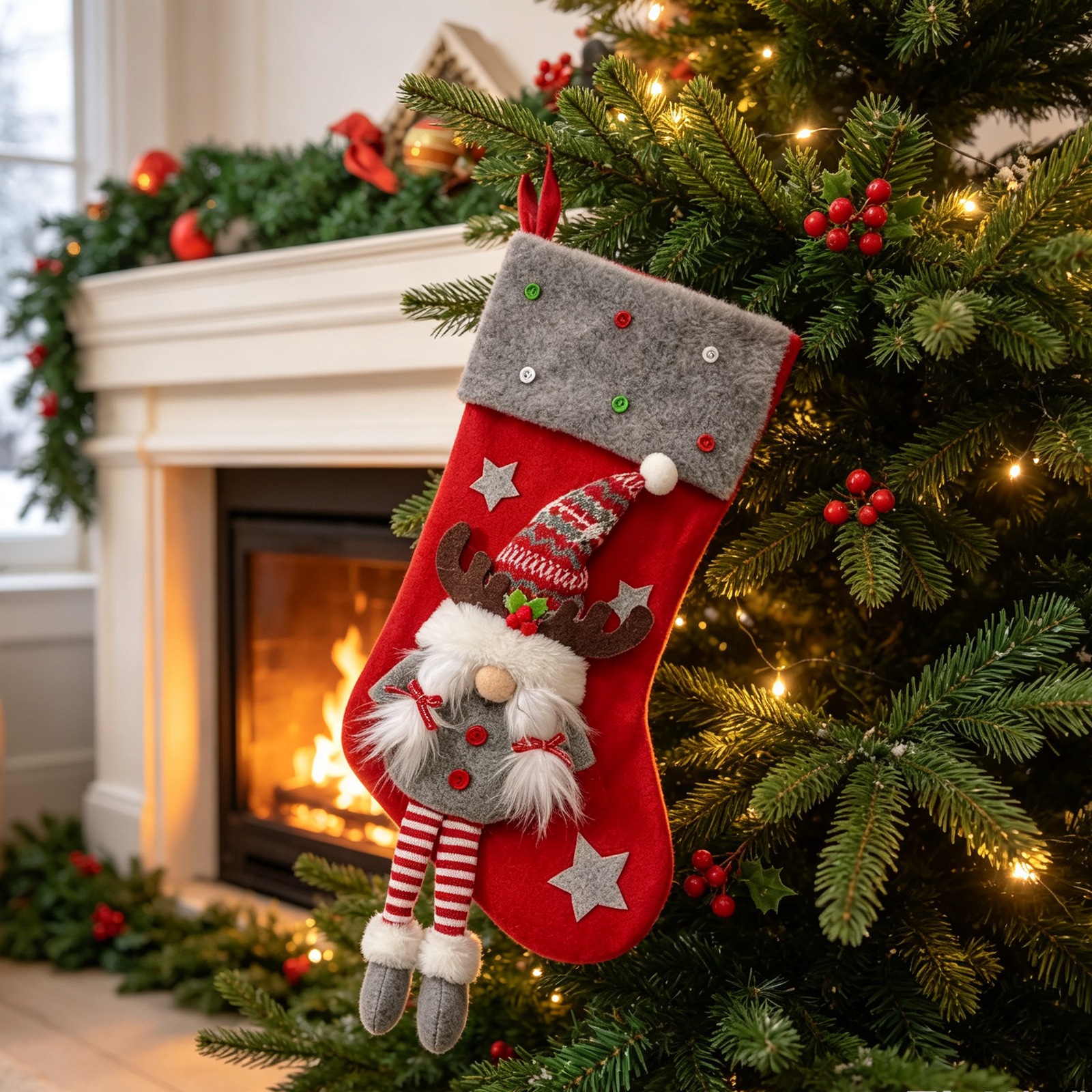 Calcetines de Navidad transfronterizos. Bolsa de regalo. Regalos como calcetines de caramelo, regalos de Navidad, regalos de decoración, etc.