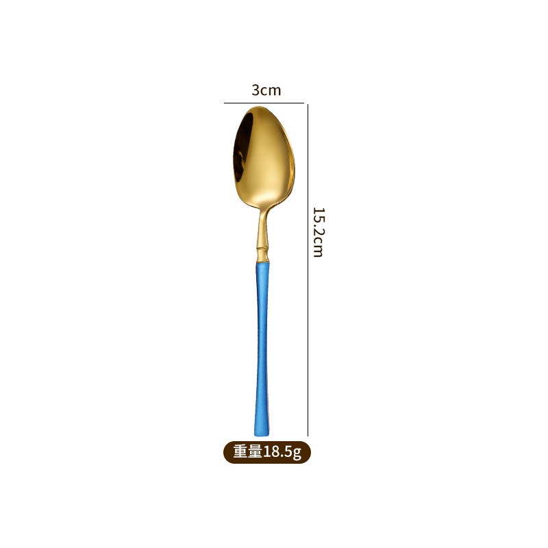Cuchara de té de oro azul