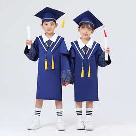 六一儿童博士服毕业礼服幼儿园小学生毕业照幼儿袍演出服学士服装