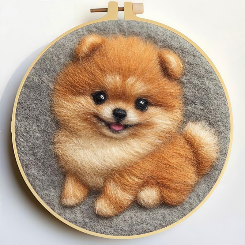 Wool Felt Poke Fun New Handmade DIY Material Package Animal Embroider Decompression Zaza Fun Photo Frame Decorative Painting