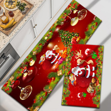 万圣节厨房地毯家用水晶绒吸水吸油厨房脚垫耐脏地垫子跨境亚马逊