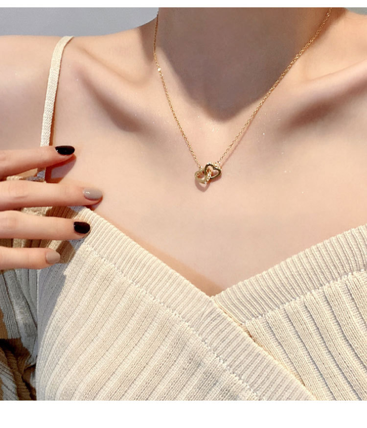 Fashion Heart Shape Titanium Steel Pendant Necklace Colorza_colorza_2