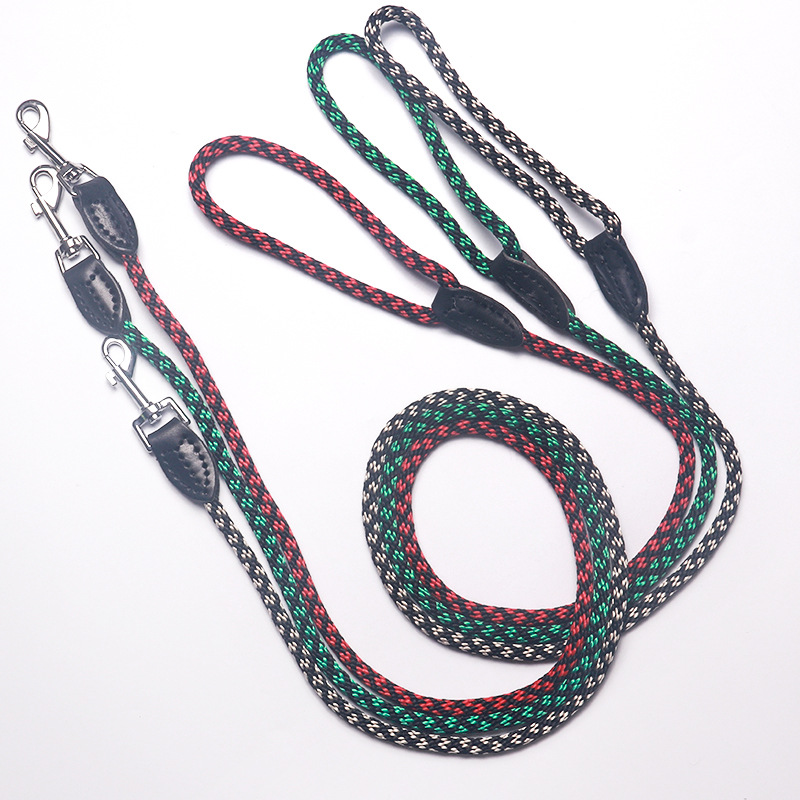 Directo de fábrica nylon multi-color correa de perro correa de mascota resistente a tirones correa de cadena P correa de perro