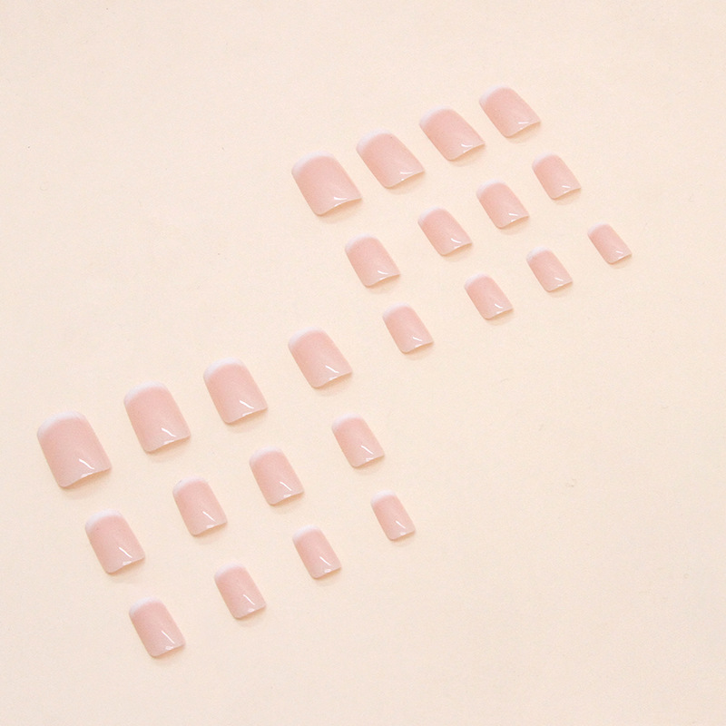 Sweet, gentle, light pink gradient European wearing armor, simple and pure desire Instagram style fake nail product_voghion.com