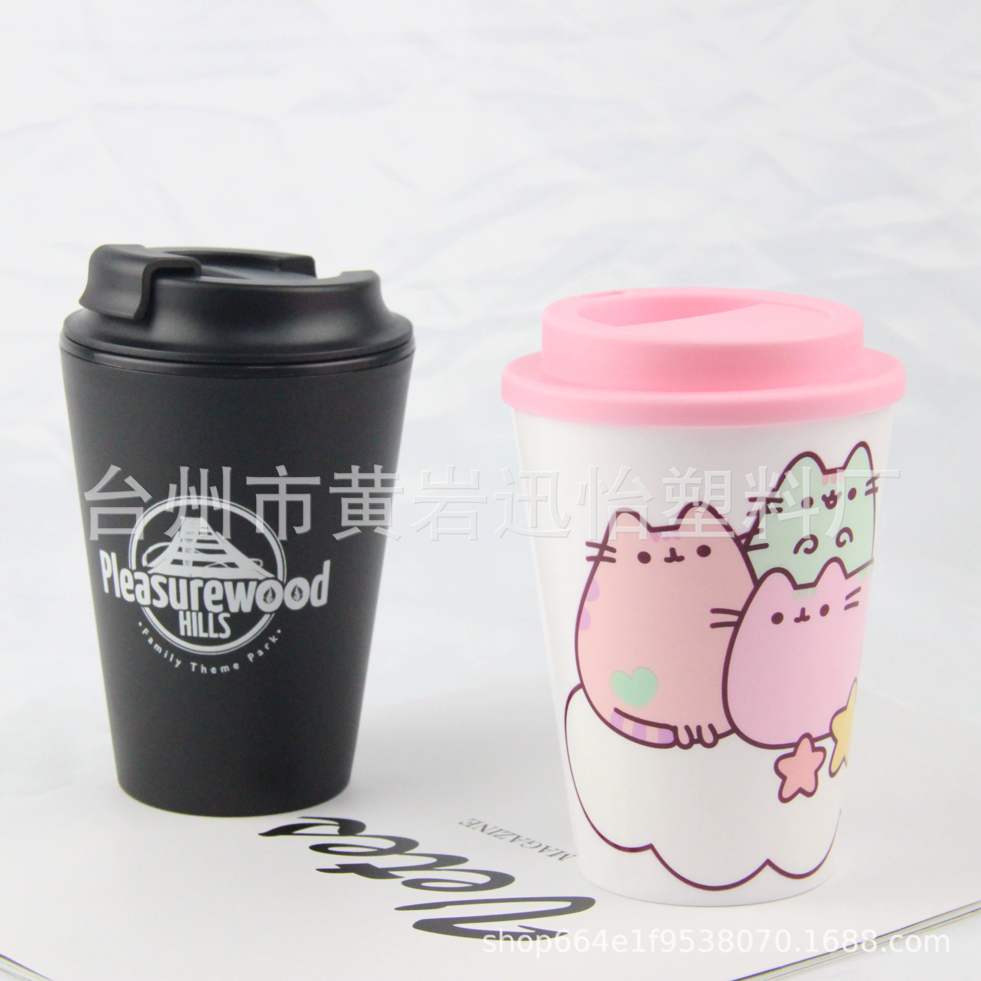 Двойная герметичная кофейная кружка 12oz (350 мл), пищевой PP, сопутствующая кружка для воды, креативный подарок, персональная пластиковая чашка