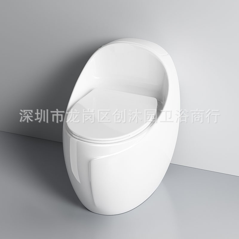 inodoro de asiento de inodoro doméstico pequeño tipo de baño de bombeo de gran impulso inodoro de asiento de inodoro en forma de huevo