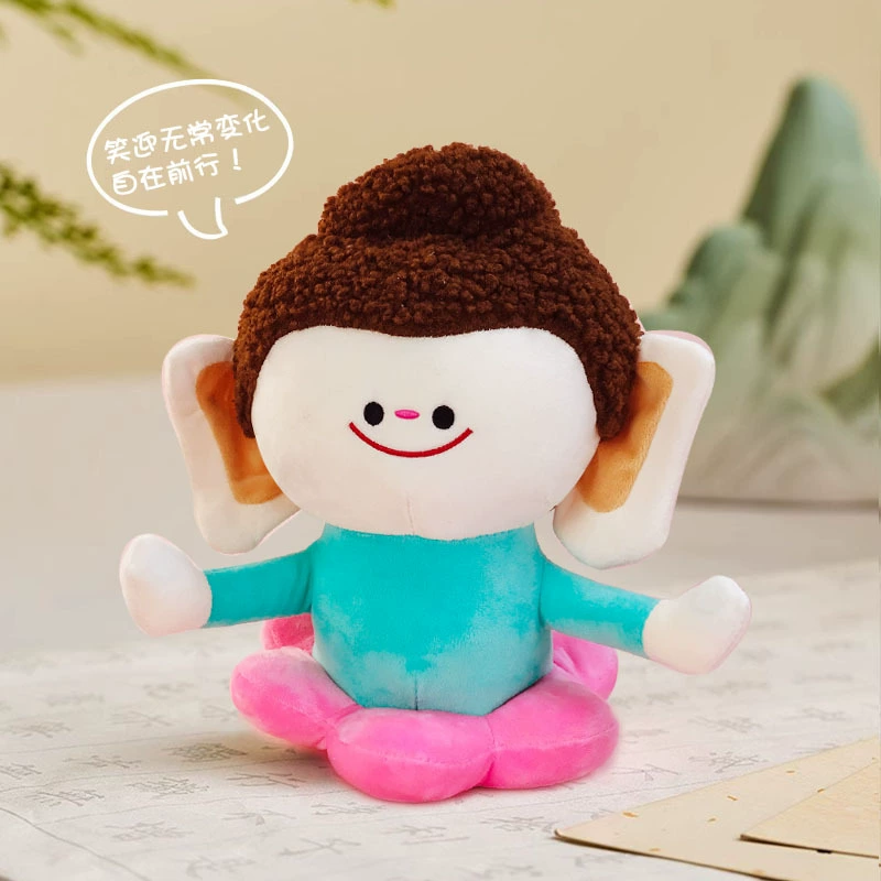 Cultural and creative plush doll Buddha little companion lotus dolls small Buddha dolls tie hands small Buddha Yungang Grottoes emotions stable