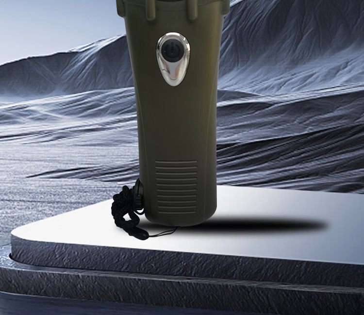 Military Green Golden Armor Flashlight Outdoor Portable Lighting Hand-Crank Rechargeable Flashlight ZFD-01003