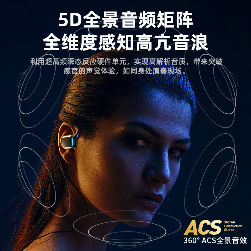 Auriculares inalámbricos montados en el oído La conducción ósea Bluetooth no en la oreja los deportes no pueden ser expulsados de los auriculares Bluetooth de alta calidad de sonido al por mayor