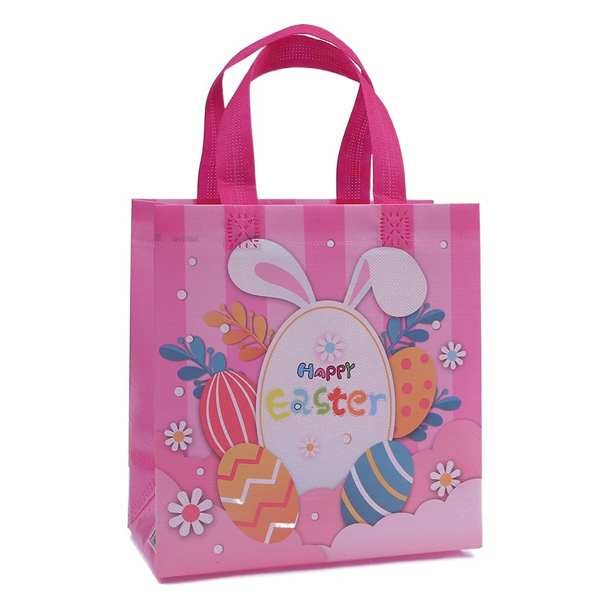 Amazon Hot Egg Festival Bolsa no tejida Bolsa de embalaje de regalo de conejo de dibujos animados Bolsa de embalaje de regalo de caramelo lindo