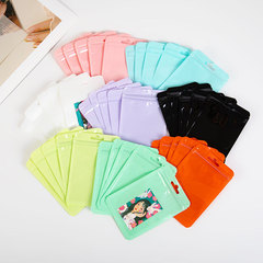 Macaron Color Self-Sealing Bag Colored Plastic Bag Thick Transparent Storage Bag Sealed Pouch Decorative Gift Packaging Bag Wholesale