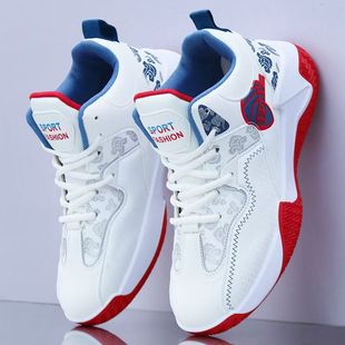 Men's Casual Shoes Basketball Shoes Men's Shoes Waterproof Autumn New Leather High-top sneaker Wear-resistant Non-slip Shoes for Students