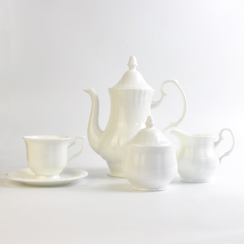 Tangshan Bone China German-Style Coffee Pot Teapot Water Kettle Ceramic Pot Source Factory Supports Logo Printing