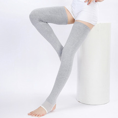 Cashmere knee-high socks with wool knee pads, long, thick, warm, suitable for cold legs, men and women, autumn and winter leg warmers