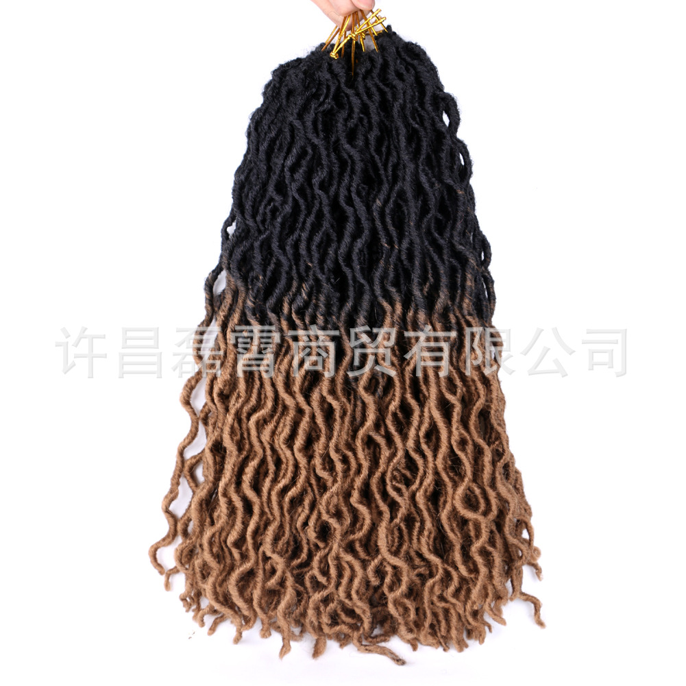 Negro caliente gitanos locs 18inch100g 24 pelucas gitanas fibra química ganchillo fabricantes al por mayor