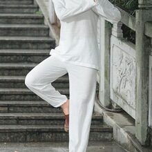 民族风女装棉麻瑜伽服两件套装休闲打坐禅修服长袖太极女纯色运动