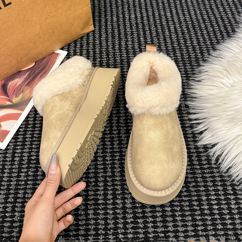 Women's Winter Snow Boots With Fleece Lining And Non-slip Sole_voghion.com