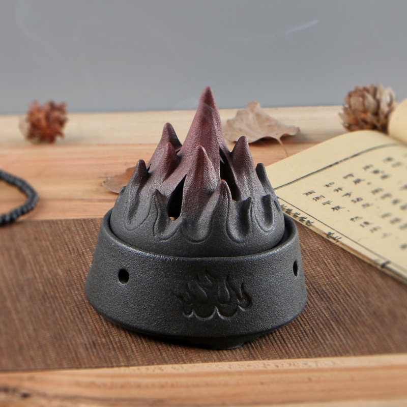 중국 젠 보샨 골동품 용광로 가정 실내 향 방법 세라믹 장식품 창조적 인 향 백단향 향로