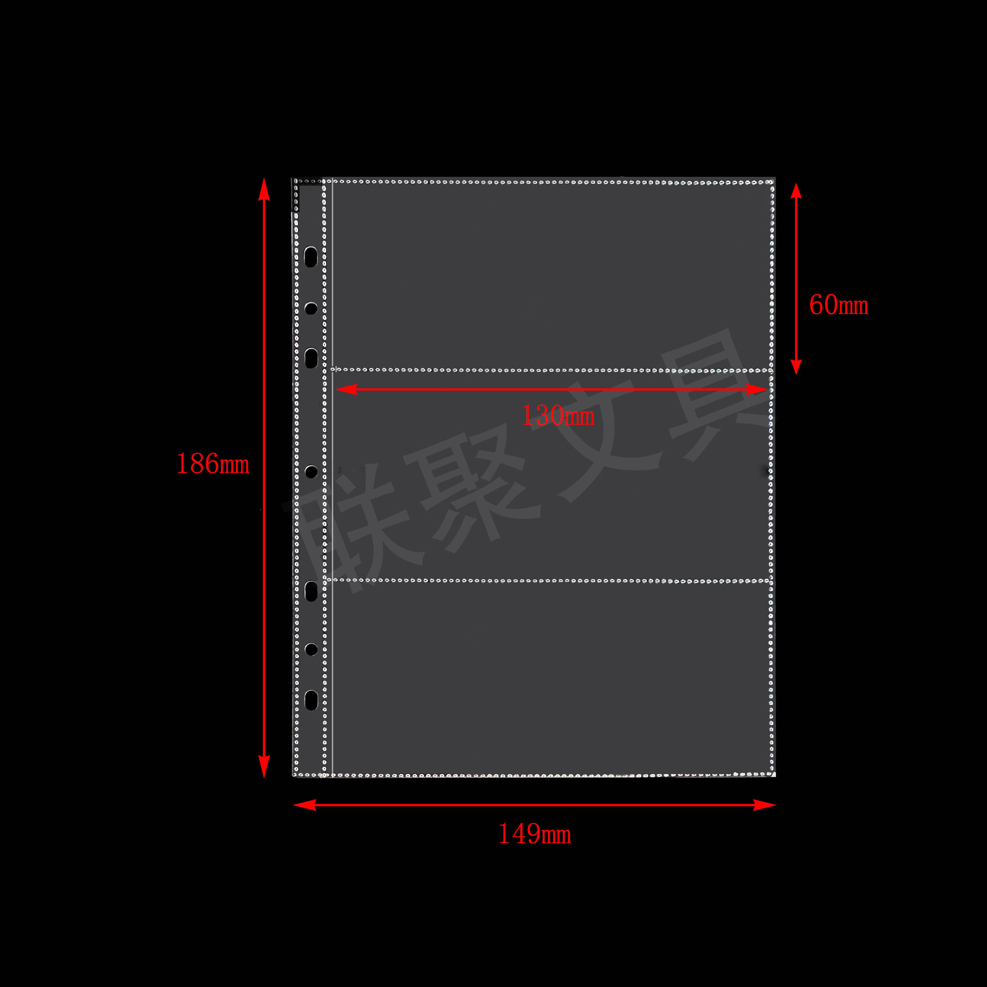 Transparent PP Leaflet Rozen Maiden 3-Grid Expandable Card Holder A5 Card Inner Page Storage Dual-Sided Rozen Maiden Card Album Inner Page