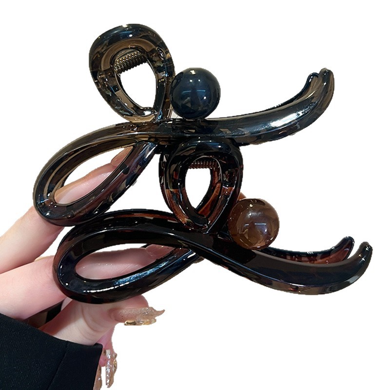 高级感美拉德抓夹大号女2025新款后脑勺鲨鱼夹头发发夹气质发饰夏 5