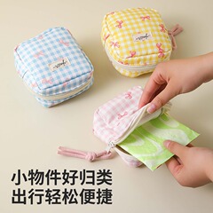 かわいいおばさんバッグ ミニ収納バッグ ポータブル コインバッグ 大容量 生理用ナプキンバッグ 学生バッグ