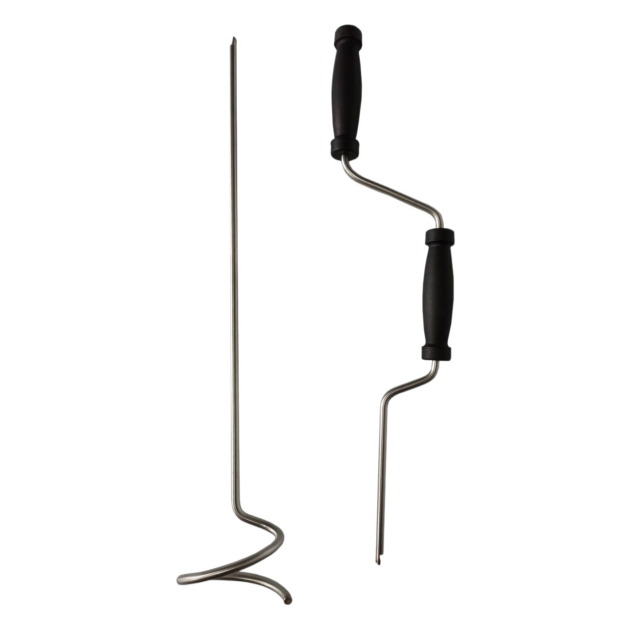 Venta caliente transfronteriza compostaje de acero inoxidable sólido dividido, volteador, manivela, herramienta de compostaje, varilla de agitación en espiral