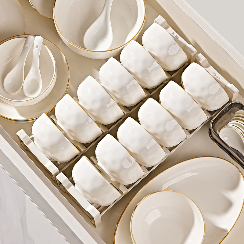 Underglaze Color High-Value Bowl and Dish Set, Simple Household Ceramic Bowl Wholesale Plate, Chopsticks, Soup Bowl, Noodle Bowl, Rice Bowl