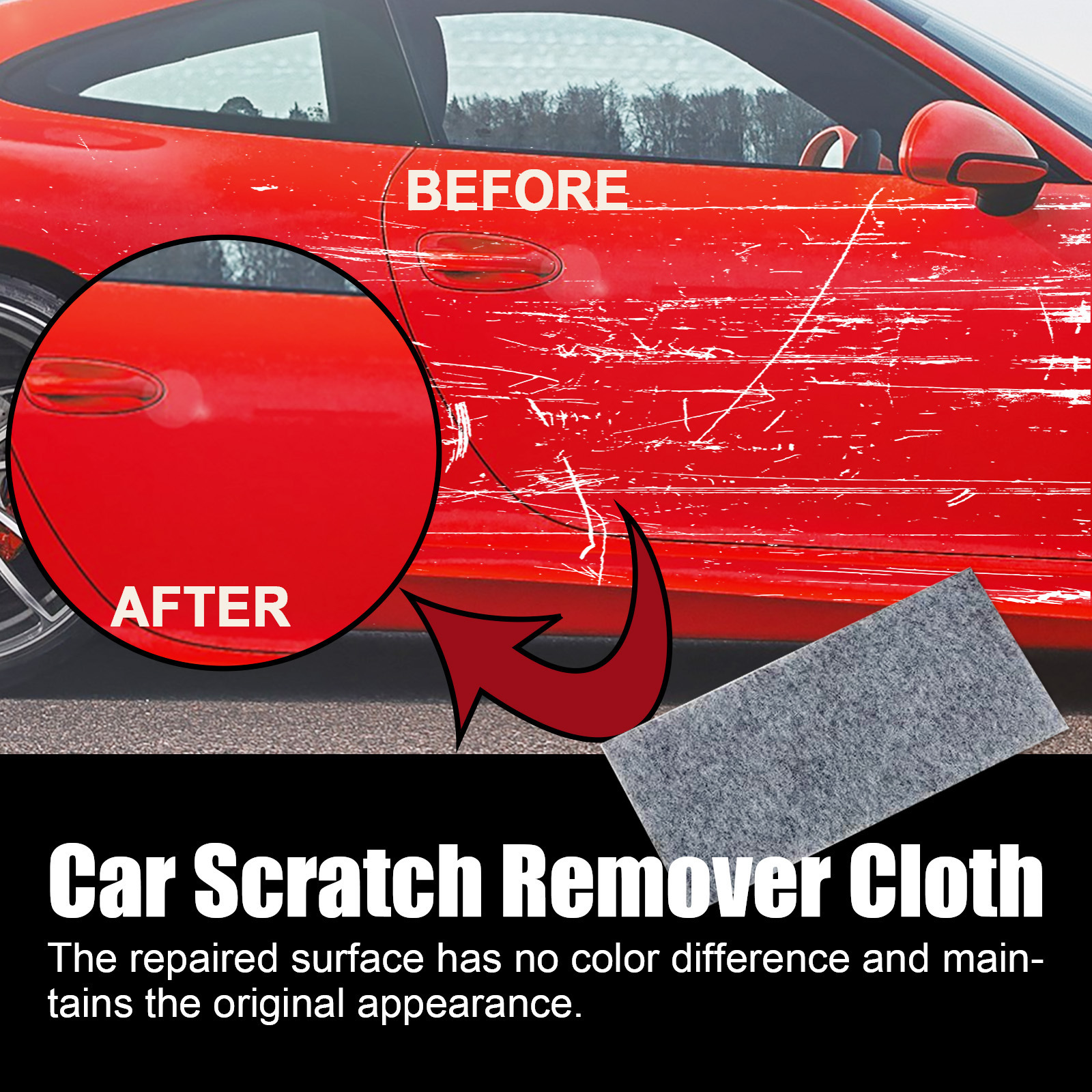 Cross-Border Hot-Selling Product Homonth Car Scratch Care Cloth, Car Paint Scratch Polishing, Repair, Touch-Up, Maintenance, and Refurbishment