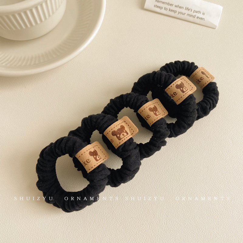 Cabeza de la cuerda 2025 nuevo anillo de cabello de alta calidad mujer correa de cabello de alta elasticidad cuerda de cabello duradera para mujeres cubierta de cuero tocado