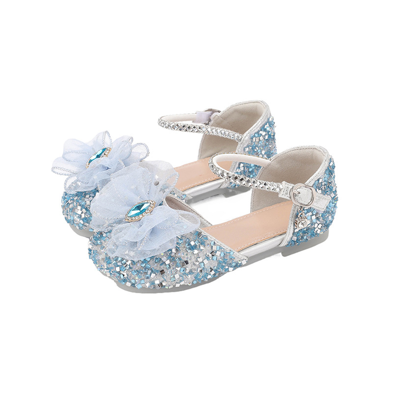 Princess Sandals 2026 Summer New Model Baby Elsa Girls' Fashionable Soft Sole Non-Slip Crystal Shoes for Children