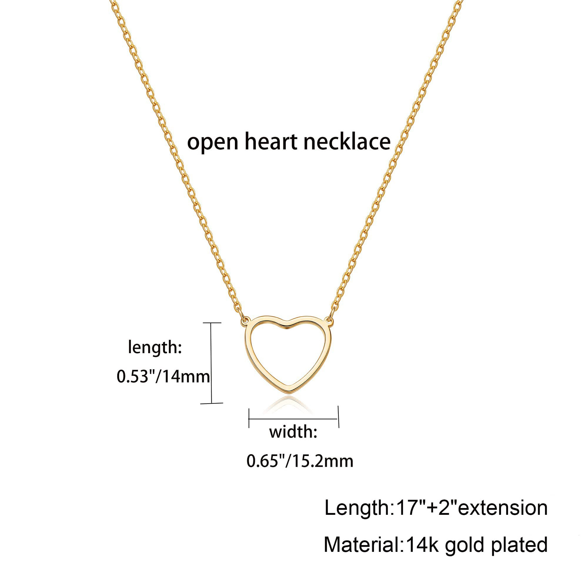 5g Weight 14K Gold Plated Plating Material Necklace Classification Simple Style Heart Shape Stainless Steel Titanium Steel Plating Necklace