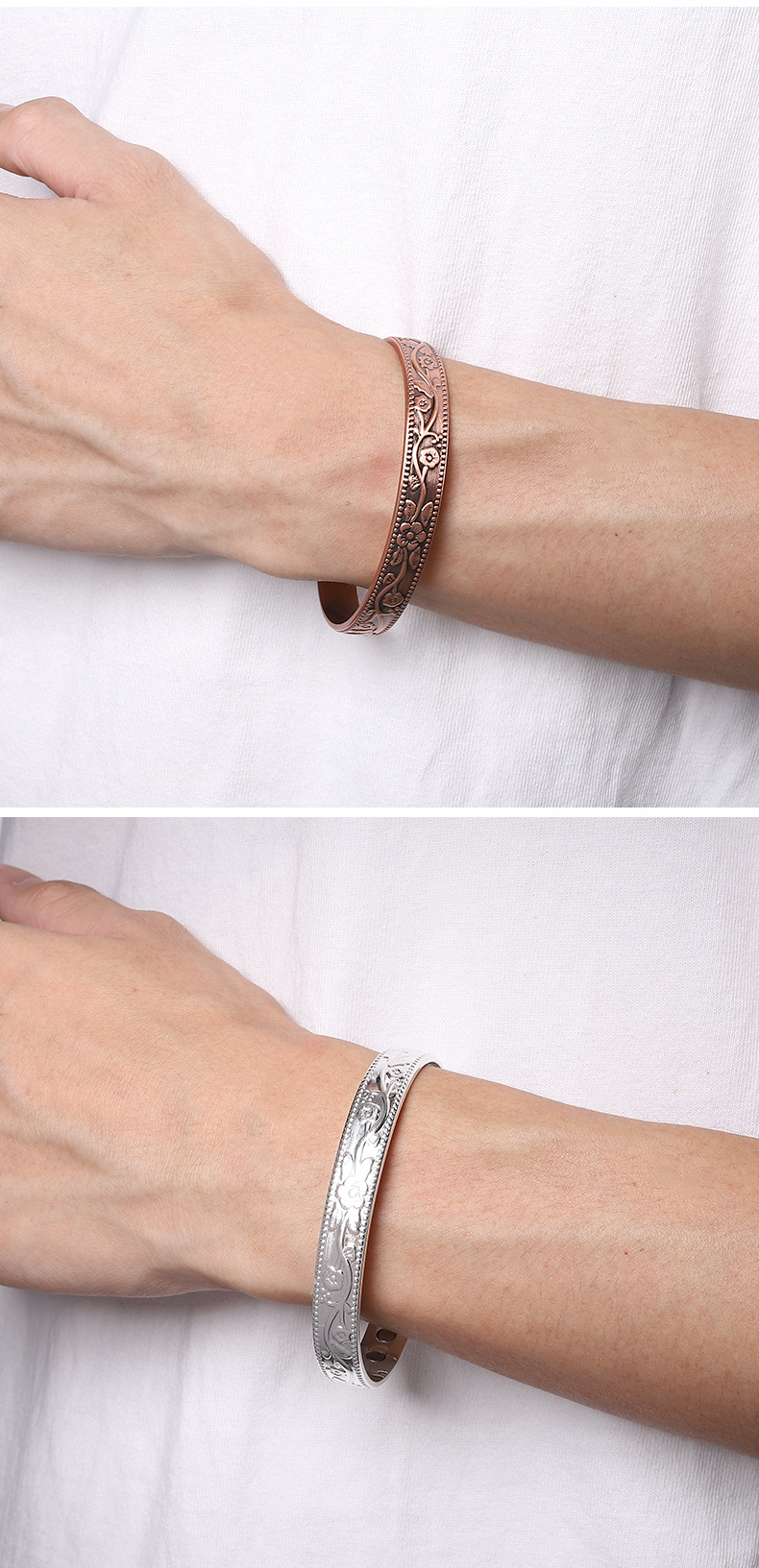 Fashion Flower Copper Plating Bangle 1 Piece