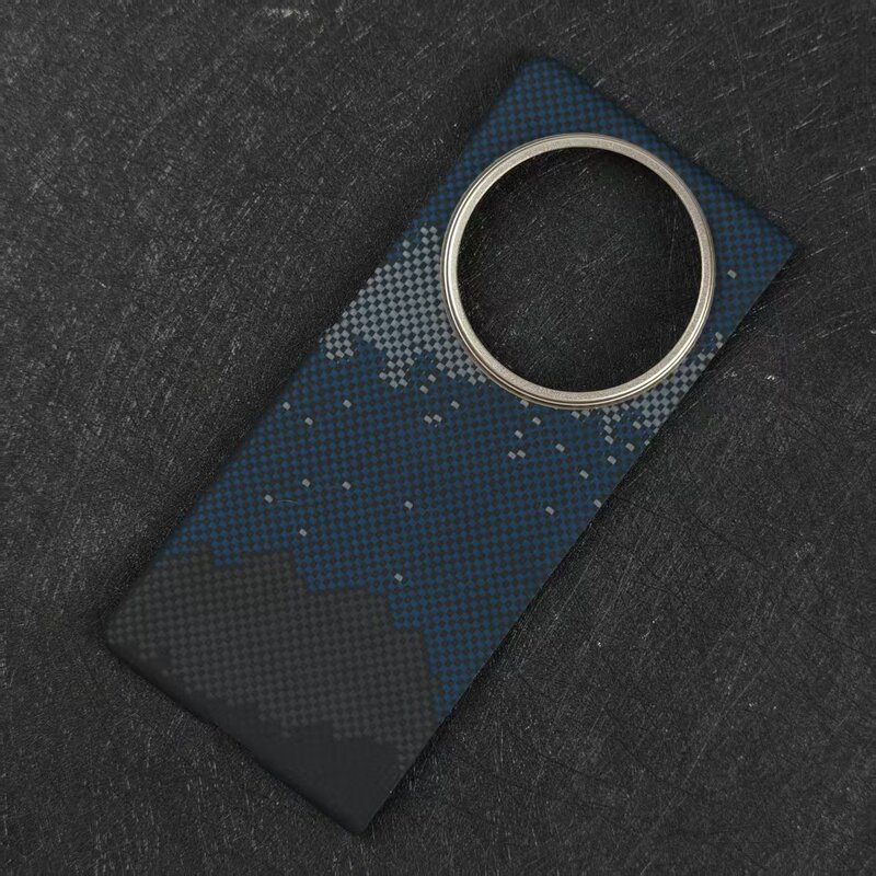 新しい vivo xfold5 ケブラー携帯電話ケース Xfold5 中央軸携帯電話ハードシェルアラミドカーボンファイバーに適しています|undefined