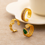 复古轻奢古法葫芦立体花朵腰缠万贯戒指时尚高级感小众情侣指环女