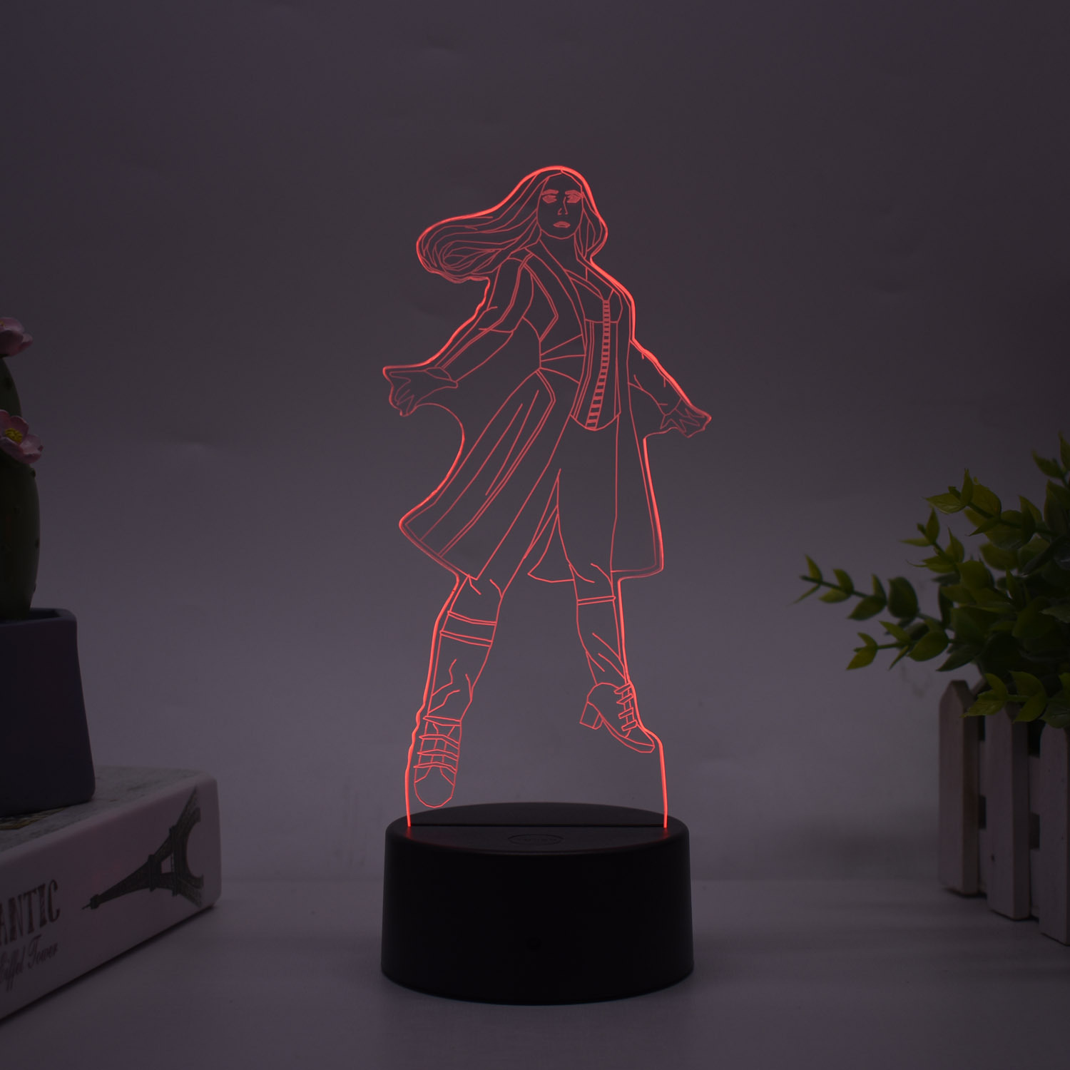 Transfronteriza serie de superhéroes Spider-Man Iron Man periférico 3D luz de la noche luz creativa pintura decoración adornos hechos a mano