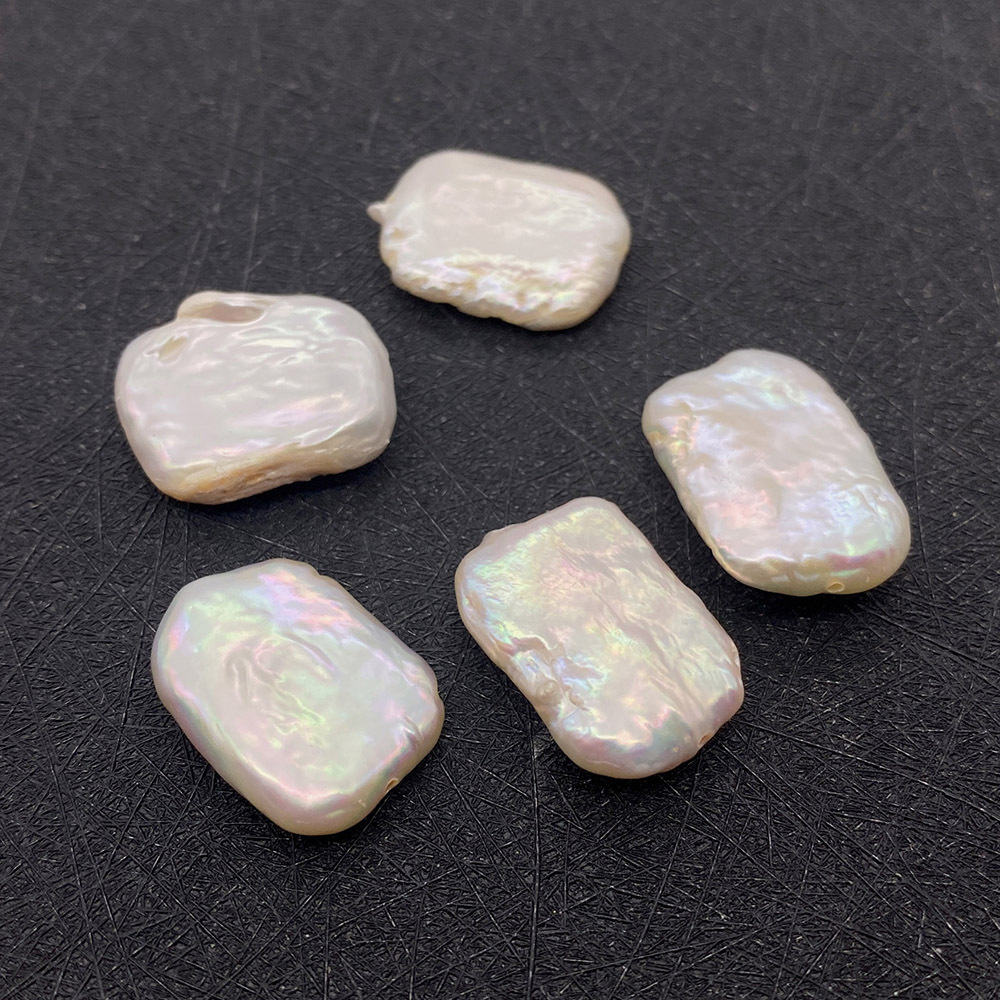 Jewelry Accessories Classification 1 Piece 14*20-15*21mm Freshwater Pearl Geometric Smooth Jewelry Accessories Beads