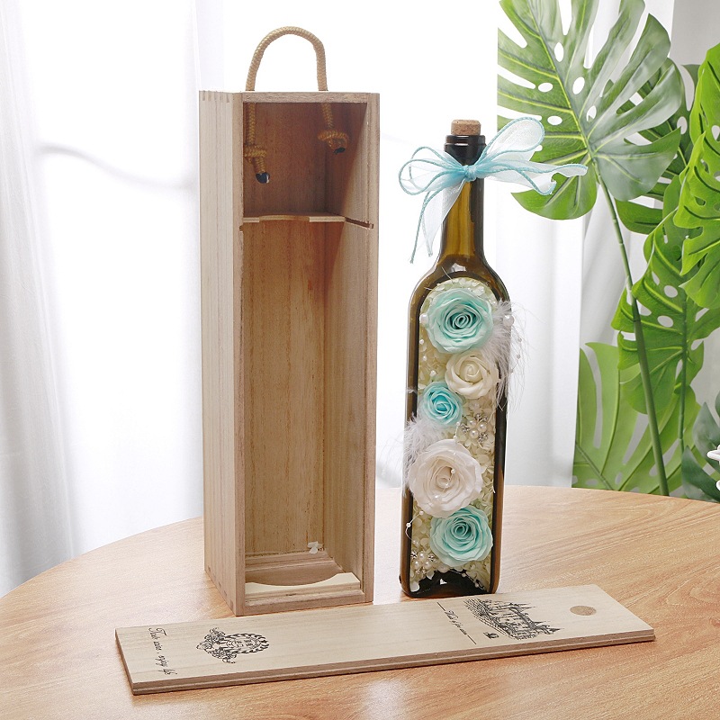 Flor preservada oso rosa 520 regalo del Día de San Valentín tienda de flores supermercado PE espuma flor abrazo oso rosa