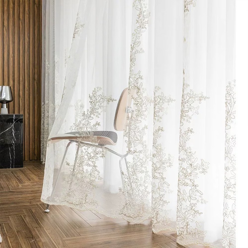 Amazon cross-border embroidered floral finished curtains, American country-style vintage sheer curtains, TEMUSHEIN, in stock for immediate shipping Amazon cross-border embroidered floral finished curtains, American country-style vintage sheer curtains, TEMUSHEIN, in stock for immediate shipping