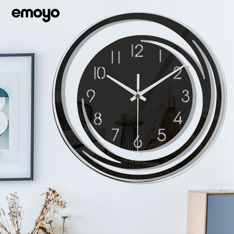 AliExpress transfronteriza Venta caliente Nueva simple reloj de pared de la sala de estar decoración atmosférica Reloj de pared digital Reloj mudo de suspensión