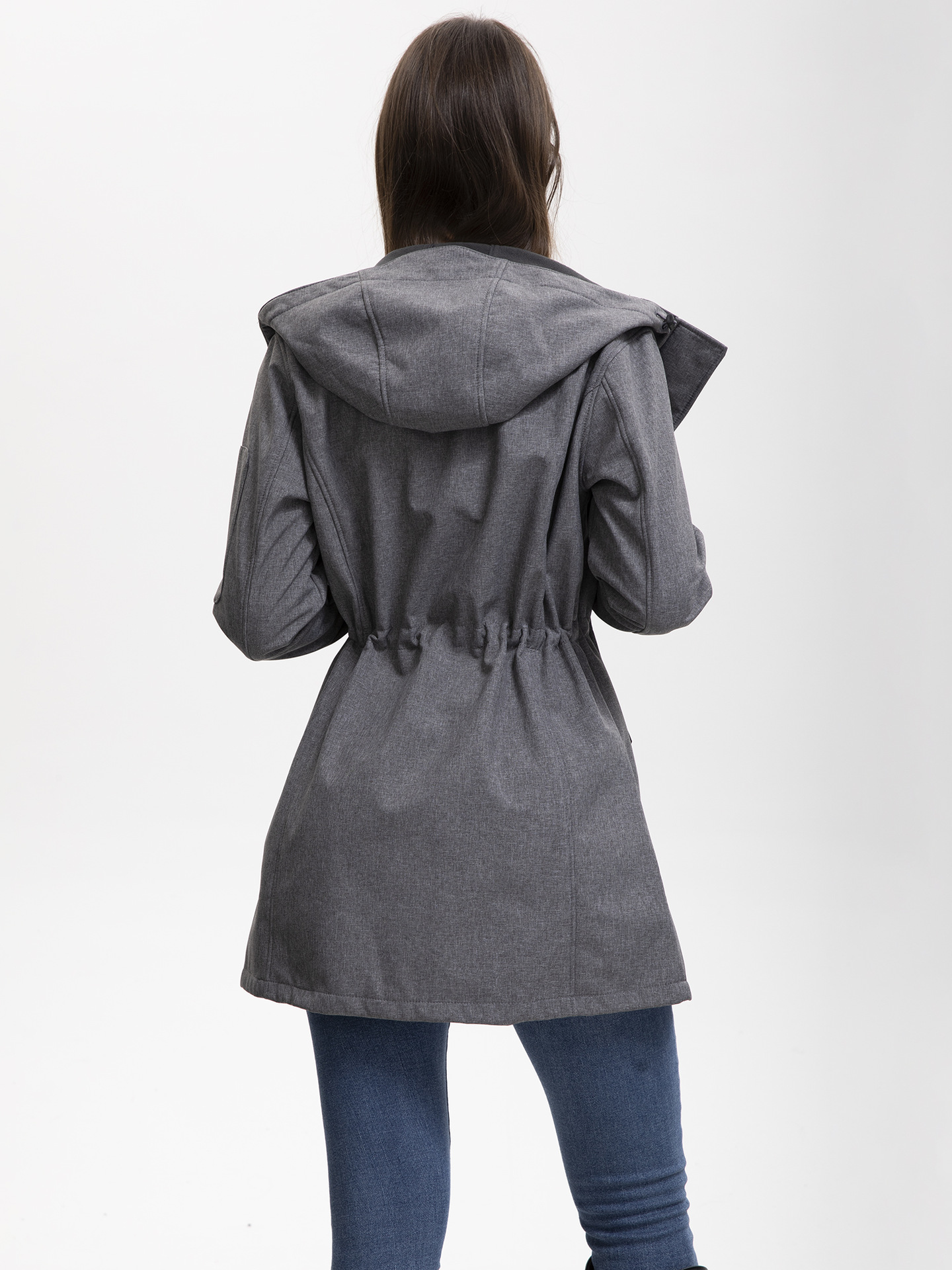 Europa y los Estados Unidos nuevos bolsillos encapuchados vestir de asalto damas de otoño y invierno chaqueta de terciopelo Amazon tamaño europeo ropa de mujer transfronteriza