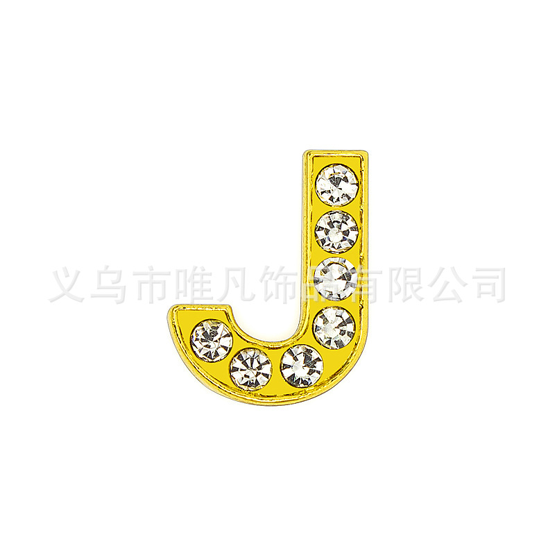 Gold diamond letter-j