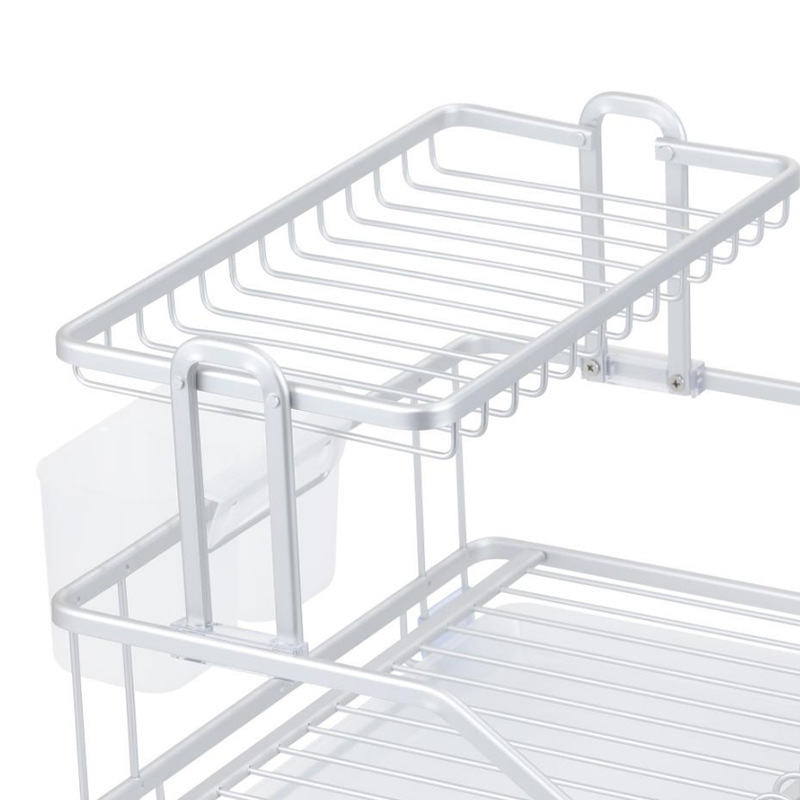FUENTE de fábrica nueva cocina multifuncional estante de drenaje de aluminio estante para platos estante de almacenamiento de vajilla