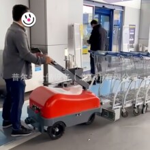普尔夫电动牵引车小型拖车步行站机场行李车收集超市购物车牵引器