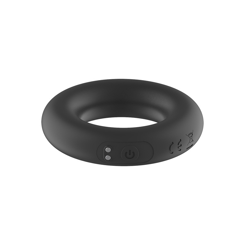 Dual-Motor Vibrating Silicone Cock Ring, Button-Control Delay Ring for Men — detail image 10