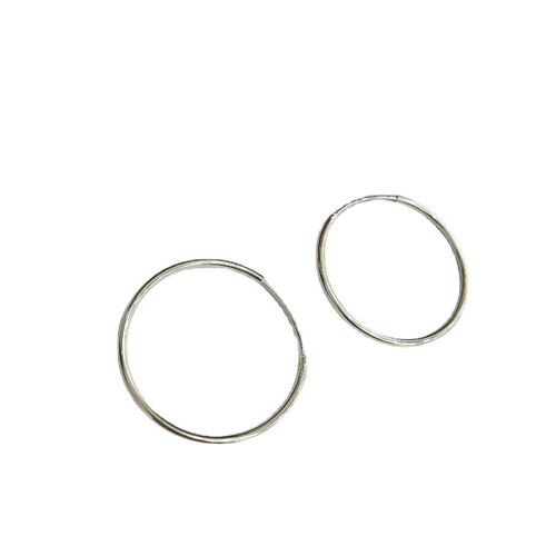Pure Silver S925 Oversized Thick Round Simple Hoop Earrings for Women, Fashion Trendy Hoop Earrings with a Pop Star Vibe
