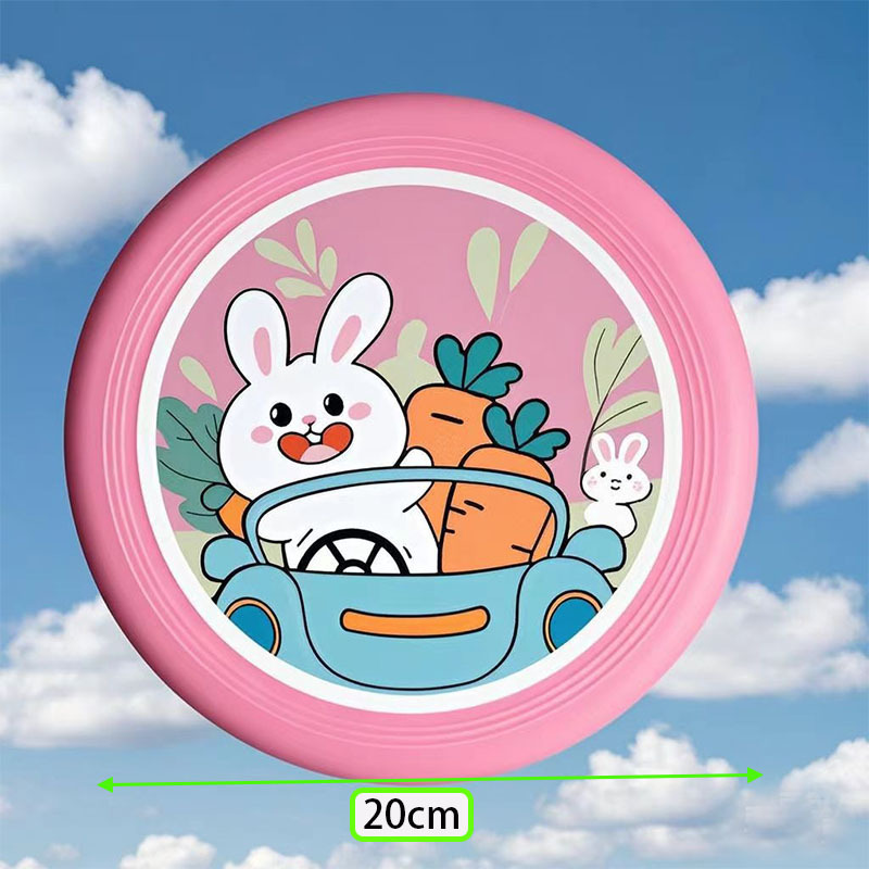 TPR 소재 20cm 플라잉 디스크 핑크 토끼